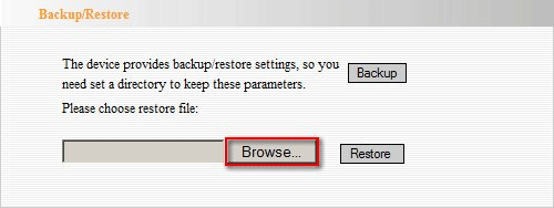 Browse for Backup